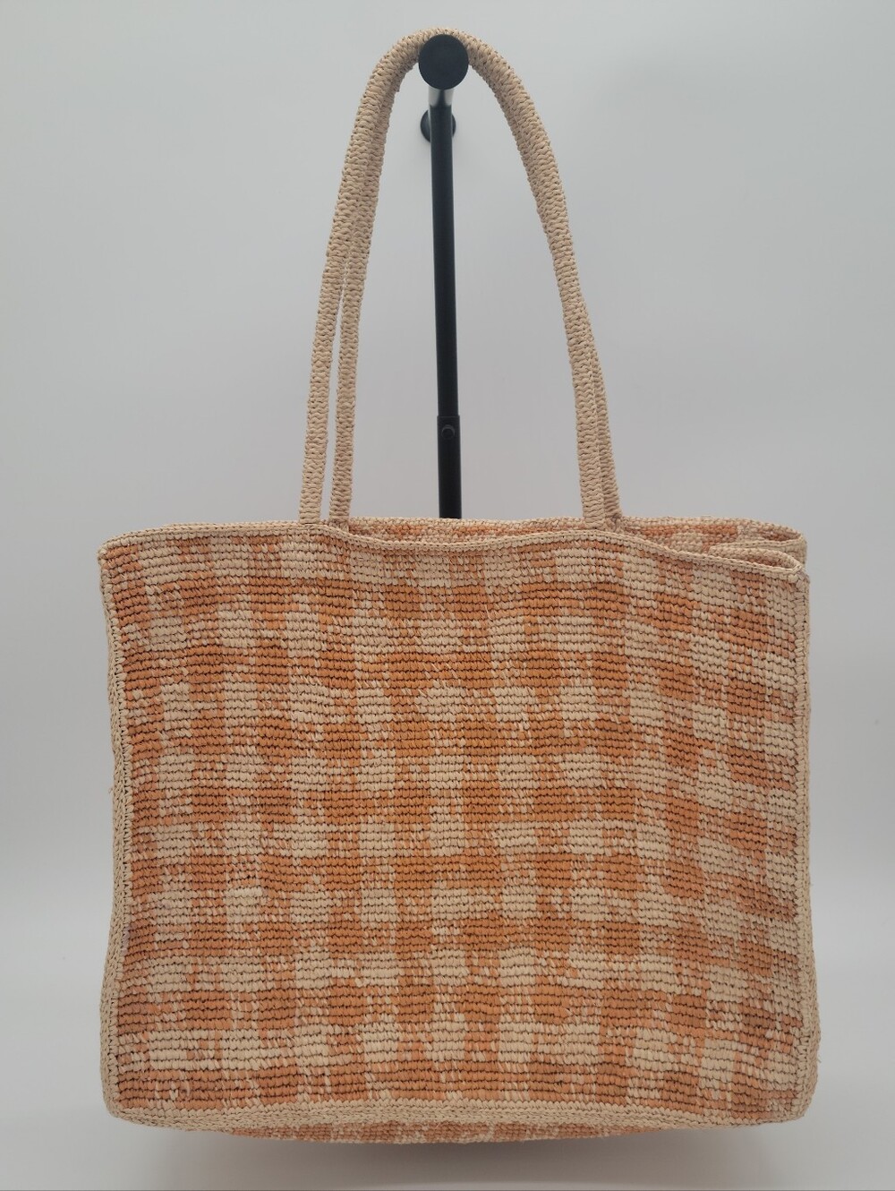 NWT Dôen Woven Straw Tote Bag in Beige & Tan